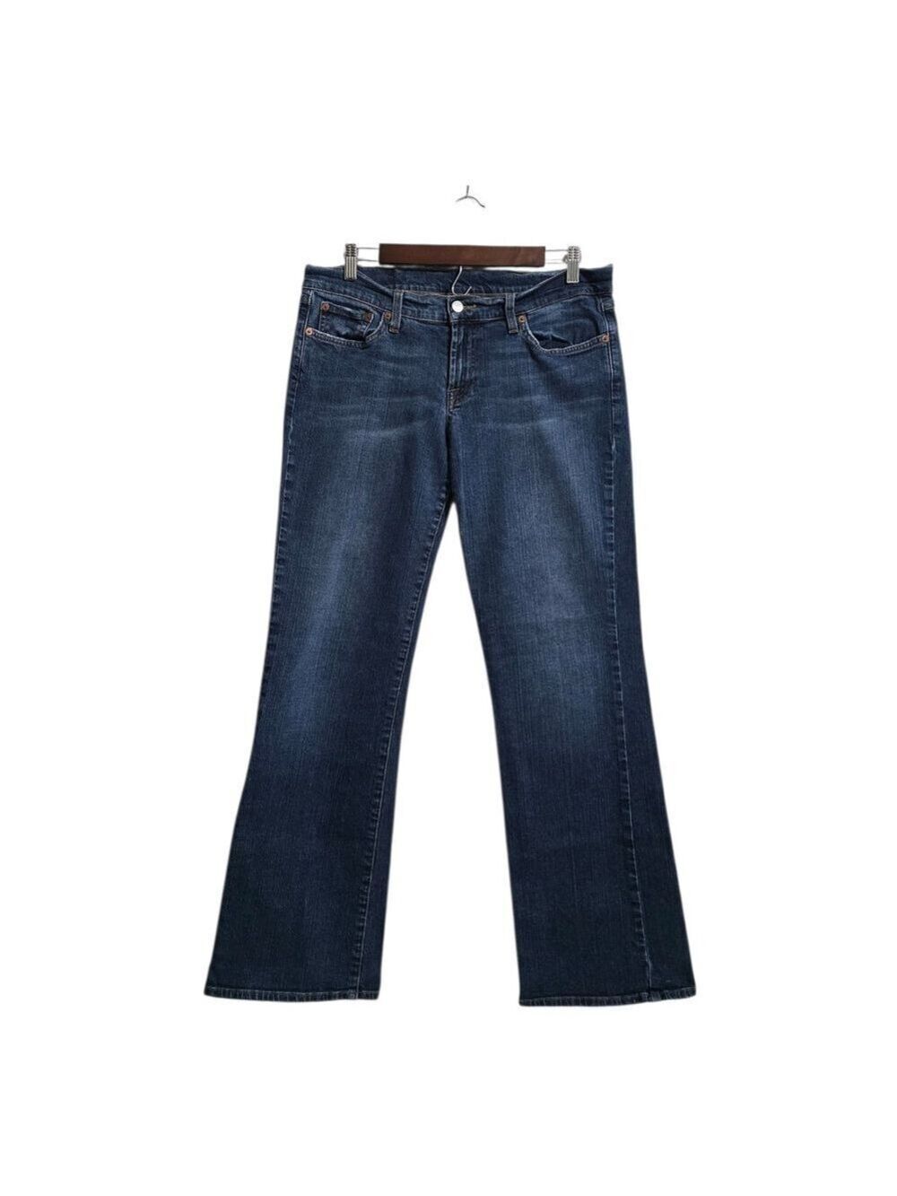 Lucky Brand Dungarees Mid-Rise Flare Jeans In Old Brigade Sz 12